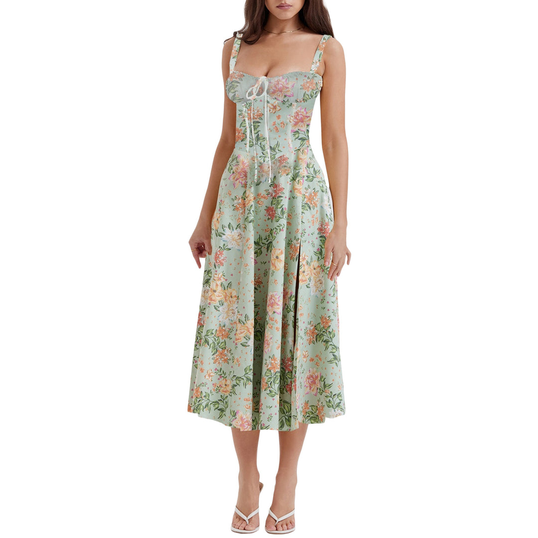 Drune | Gedrucktes Blumenkleid Korsettmodell