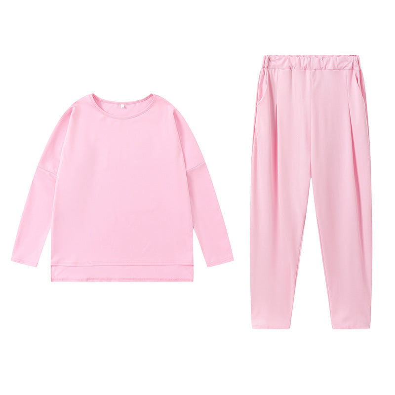 Damen Sportliches Sweat-Outfit mit elastischem Bund und geräumigen Taschen Drune