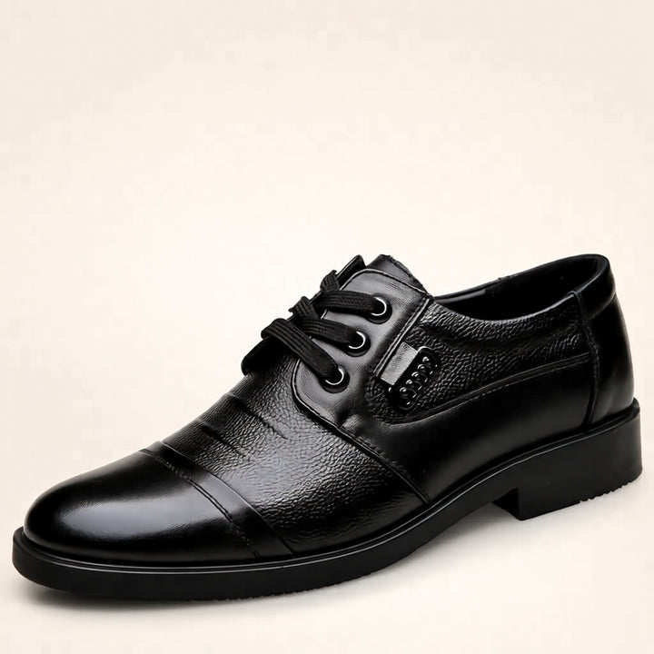 Herren Klassische Leder Schnürschuhe Drune