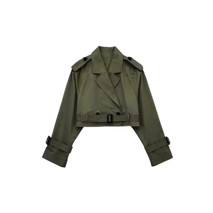 Damen Modische Kurztrenchjacke