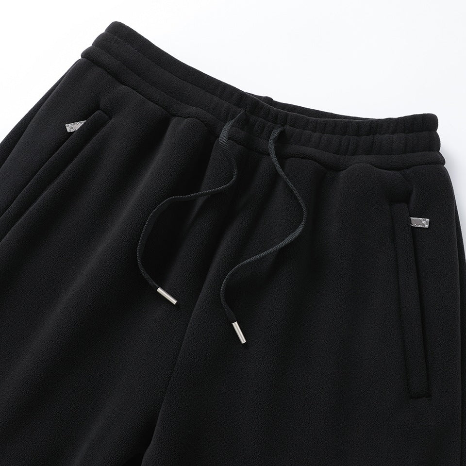 Herren Thermo-Fleece-Jogginghose mit angerauter Innenseite und Kordelbund Drune