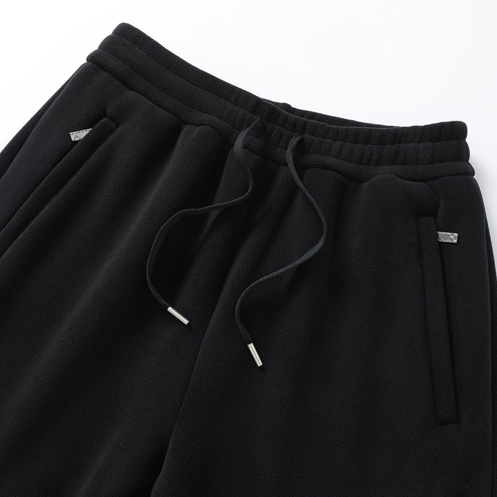 Herren Thermo-Fleece-Jogginghose mit angerauter Innenseite und Kordelbund Drune
