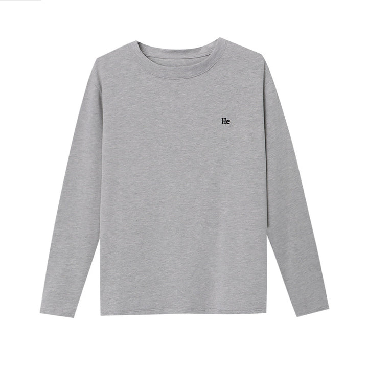 Damen lässiges Langarmshirt mit minimalistischen Details Drune