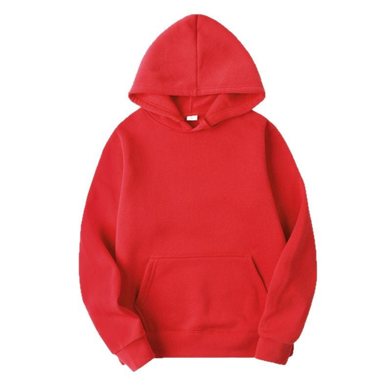 Unisex minimalistischer Kapuzenpullover ohne Reißverschluss mit innen angerautem French-Terry und integrierter Kängurutasche Drune