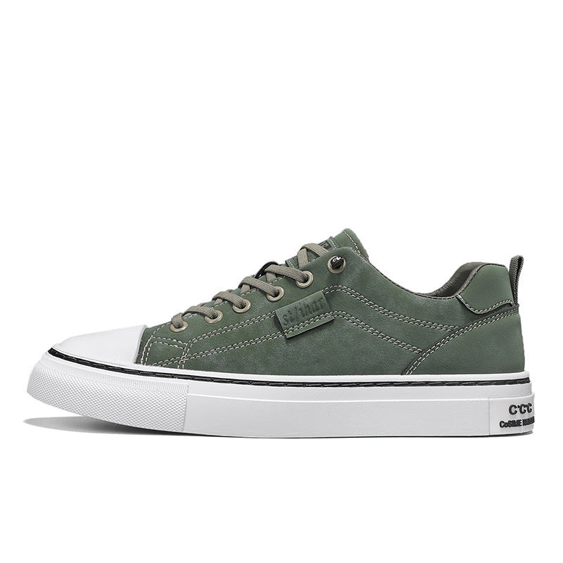 Herren klassische Low-Top Sneaker im Canvas-Look mit verstärkter Zehenkappe und gepolstertem Komfortfußbett Drune