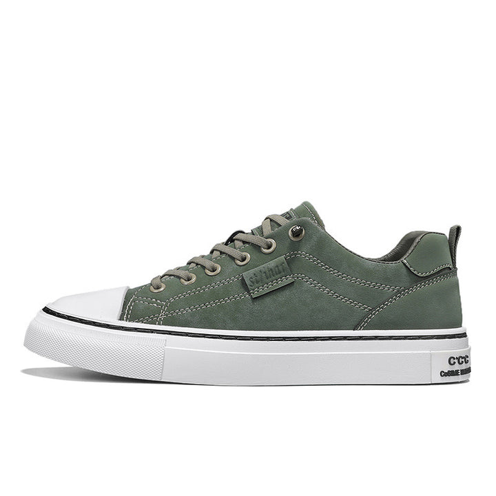 Herren klassische Low-Top Sneaker im Canvas-Look mit verstärkter Zehenkappe und gepolstertem Komfortfußbett Drune