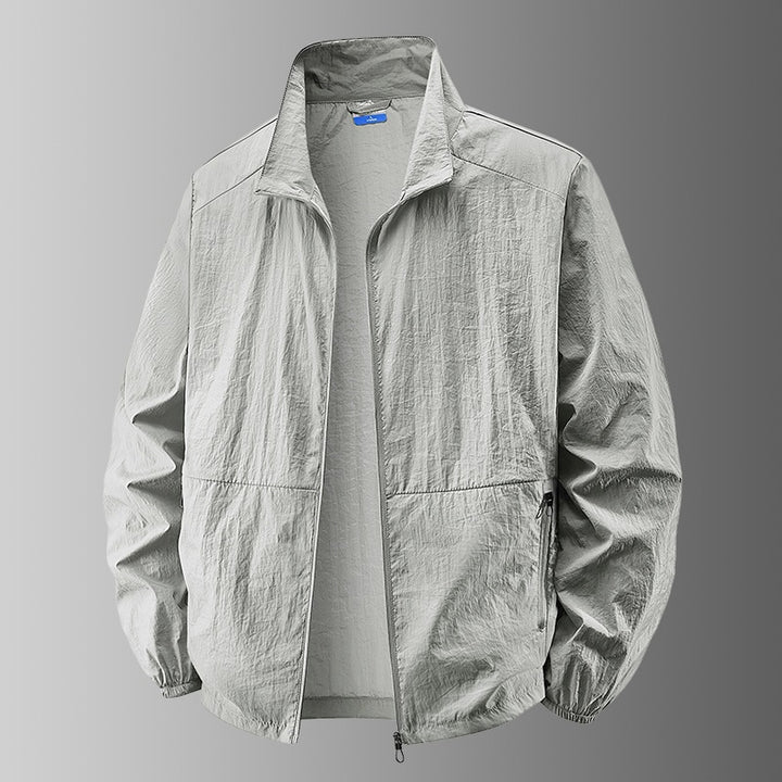 Herren Ultraleichte winddichte Übergangsjacke mit Stehkragen und kompakter Packfunktion Drune