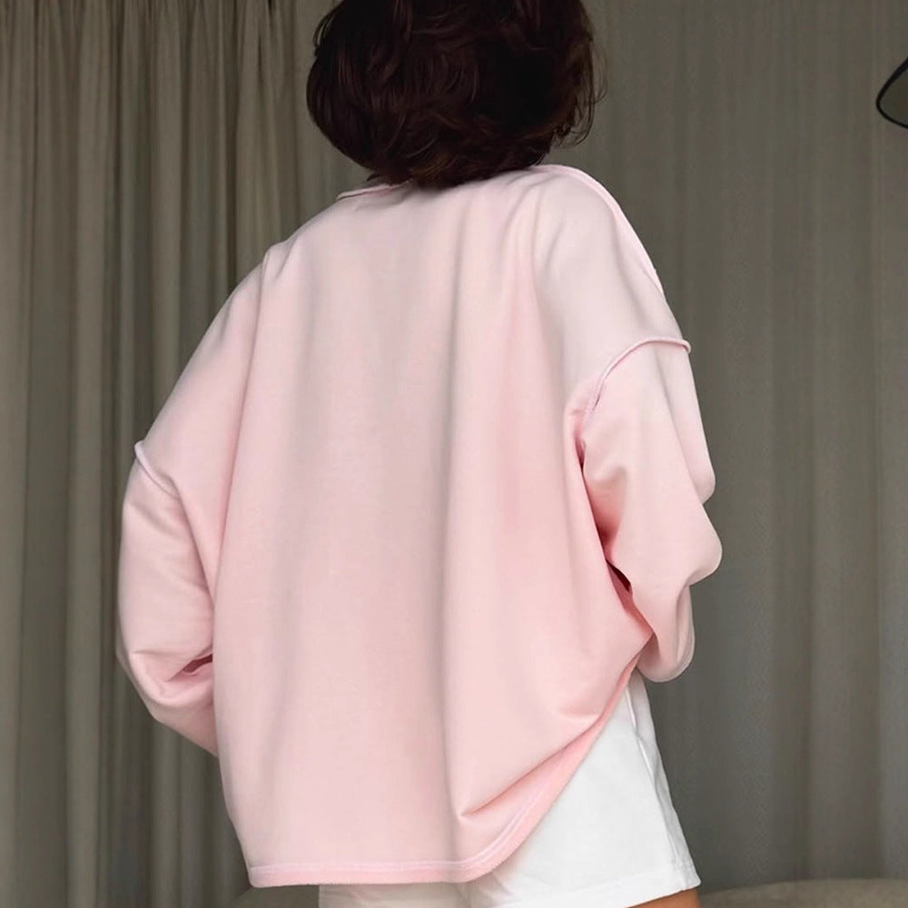 Damen Oversized Sweatshirt mit Raglanärmeln & extra langem Lounge‑Schnitt Drune