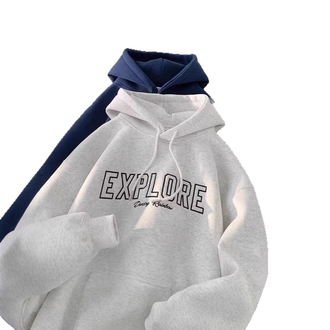 Unisex Oversized Kapuzenpullover mit Schriftzug Drune