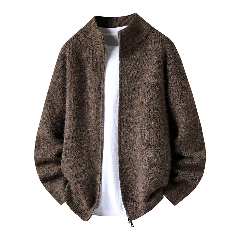 Damen Gemütliche Strickjacke mit Reißverschluss Drune