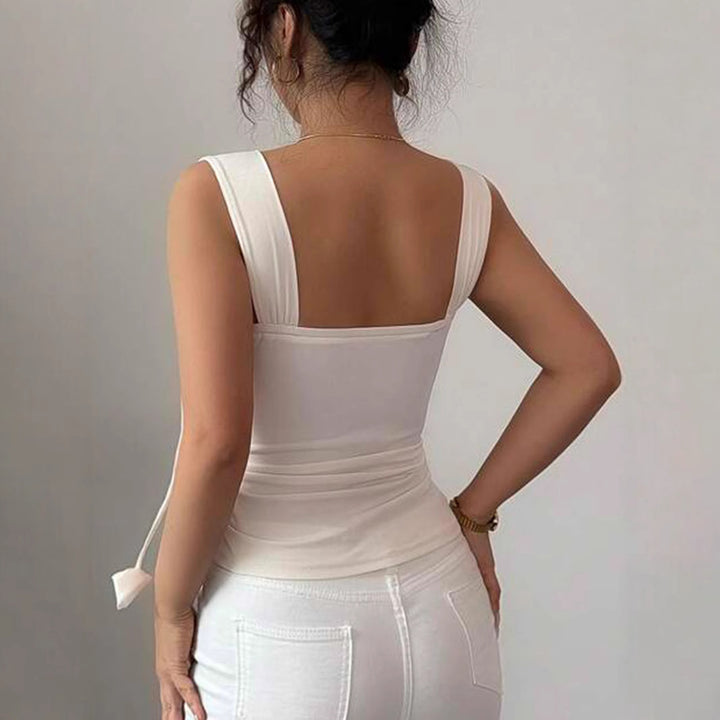 Damen Cropped Top mit verspielten Schleifendetails Drune