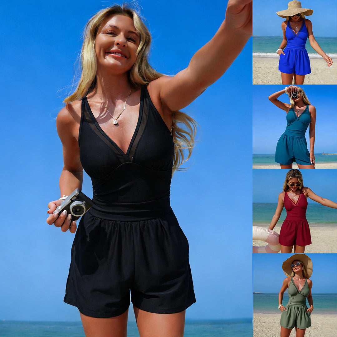 Damen Aktueller Bademode Jumpsuit Drune