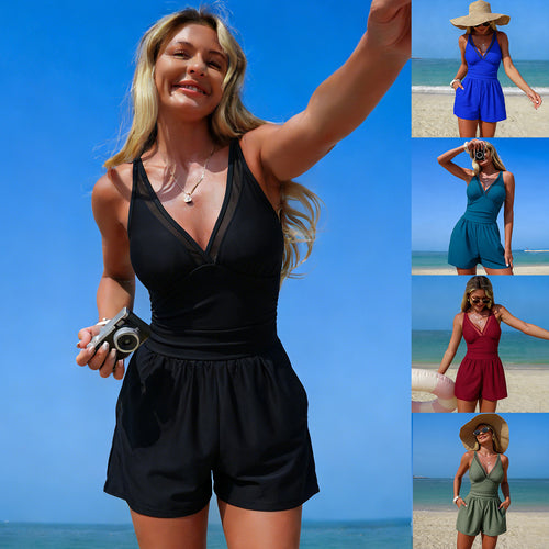 Damen Aktueller Bademode Jumpsuit Drune