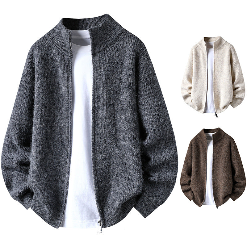 Damen Gemütliche Strickjacke mit Reißverschluss Drune