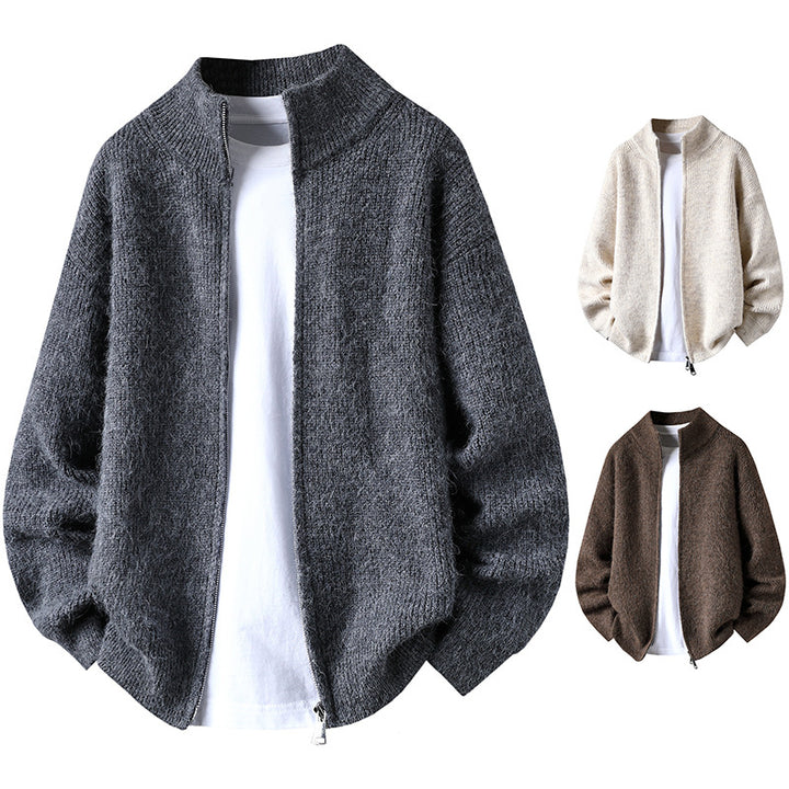 Damen Gemütliche Strickjacke mit Reißverschluss Drune