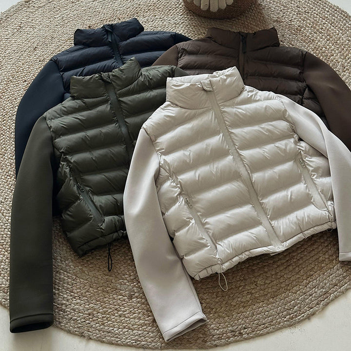 Damen Funktionale Pufferjacke mit Taschen und hohem Kragen Drune