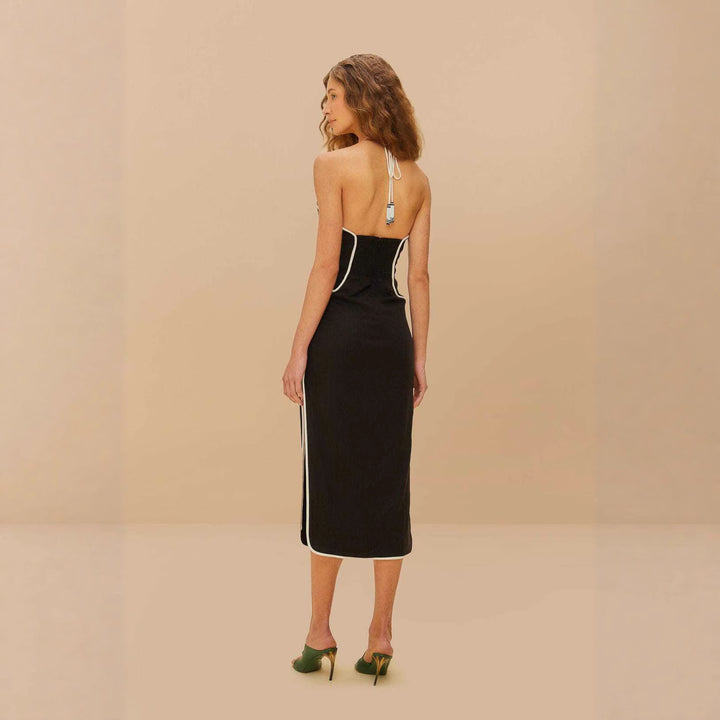 Damen Maxikleid mit seitlichen Cut-Outs und bodenlangem Schnitt Drune