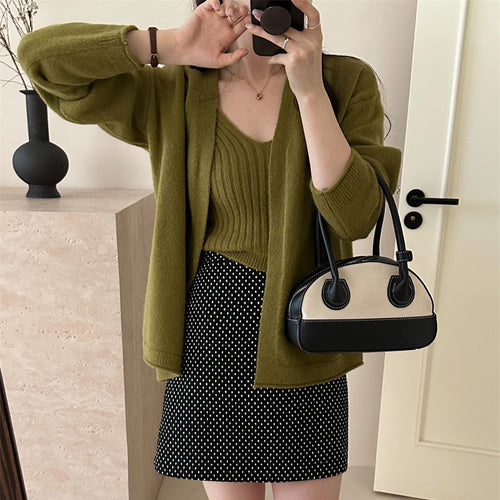 Damen Strickjacke mit lässigem Schnitt und weichem Material Drune