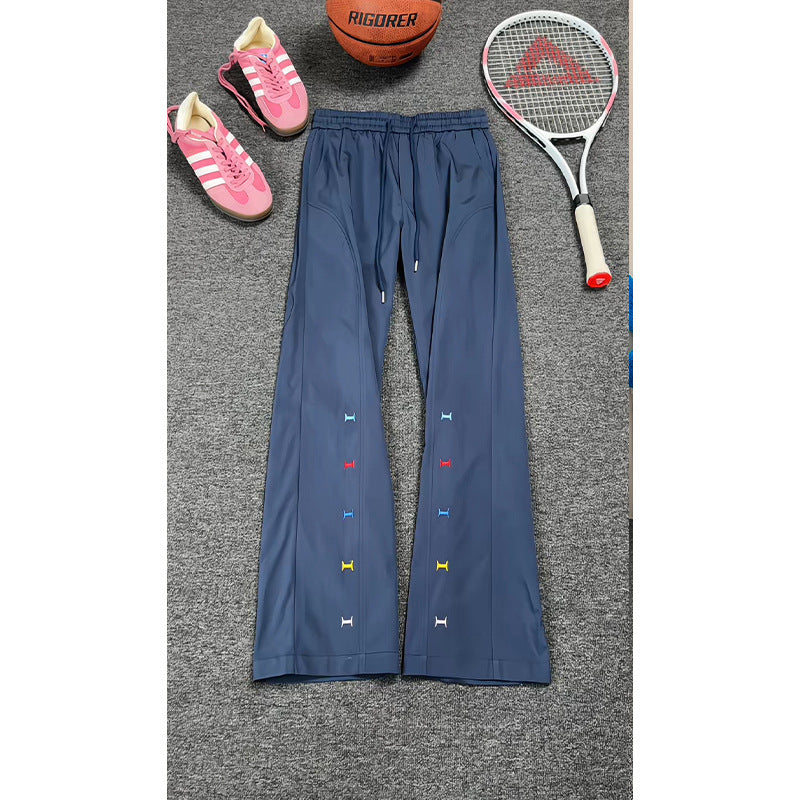 Damen Sportliche Freizeithosen mit elastischem Bund und buntem Detail Drune