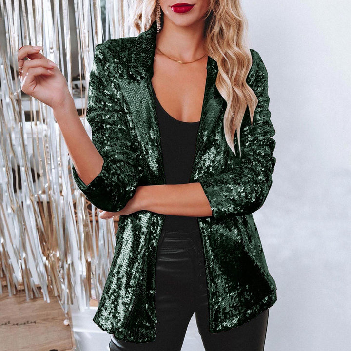 Damen Paillettenjacke mit weitem Schnitt und eleganten Details Drune