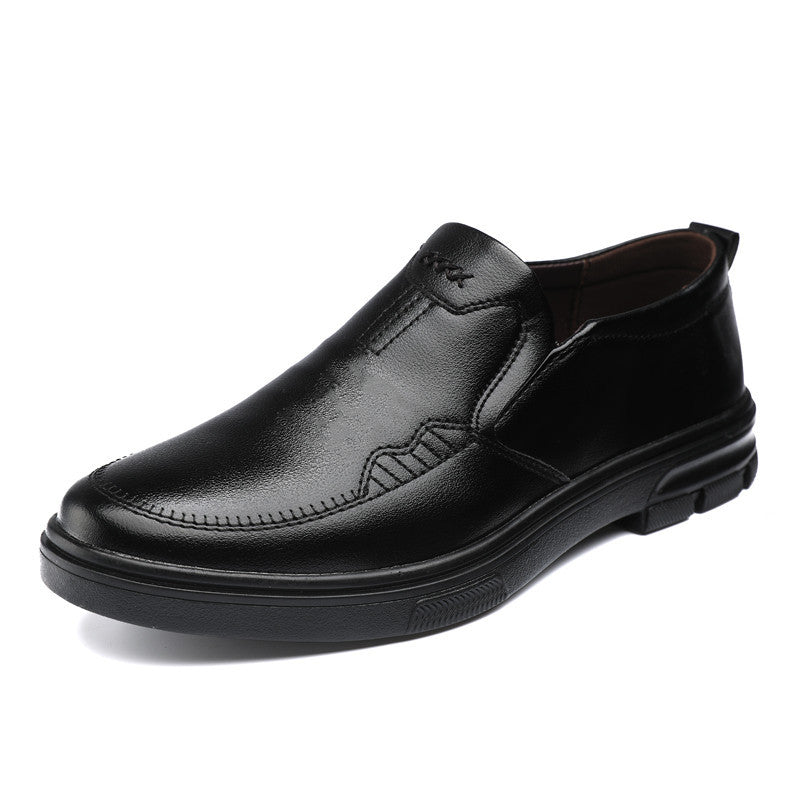 Herren Klassische Slip-On Lederschuhe mit gepolsterter Laufsohle Drune