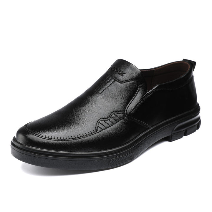 Herren Klassische Slip-On Lederschuhe mit gepolsterter Laufsohle Drune