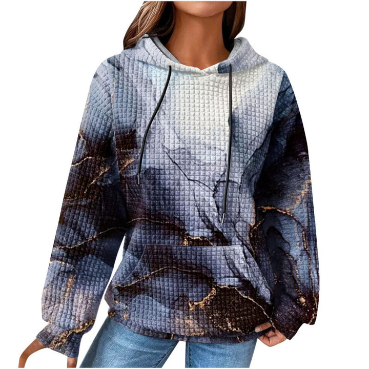Damen Modischer Kapuzenpullover im Karodesign Drune
