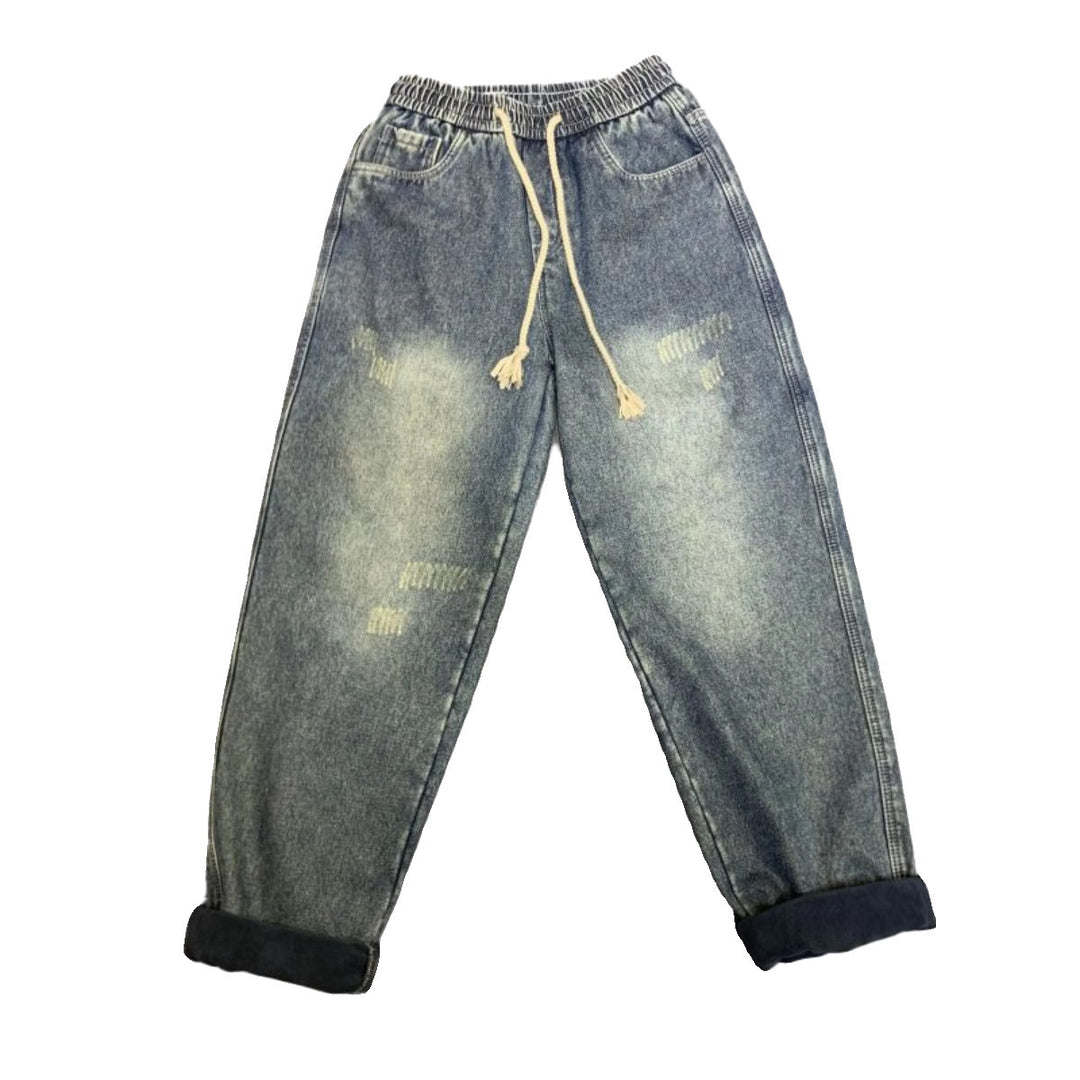 Herren Bequeme und lockere Denim-Hose Drune
