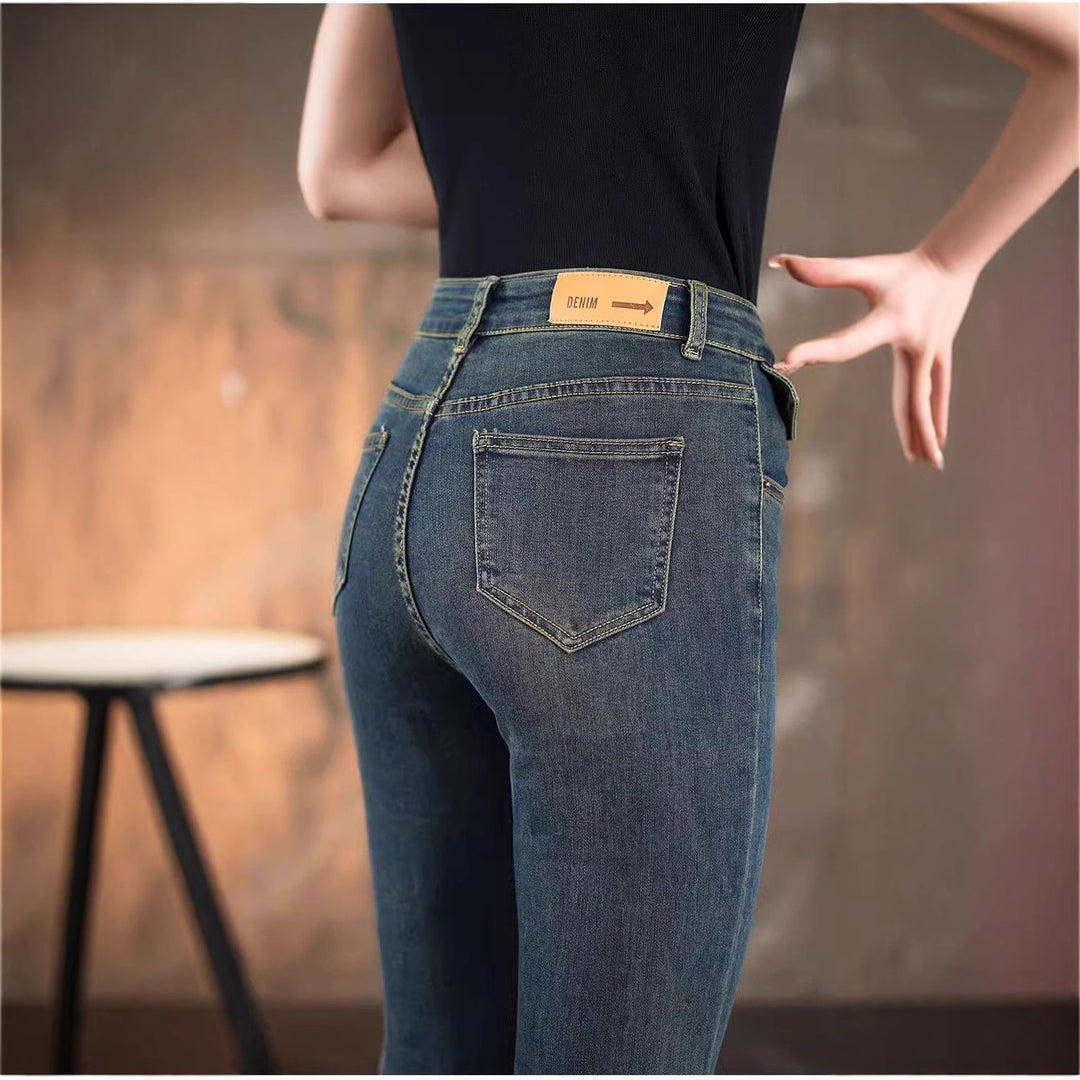 Damen High-Waist Bootcut Jeans mit eleganter Passform Drune