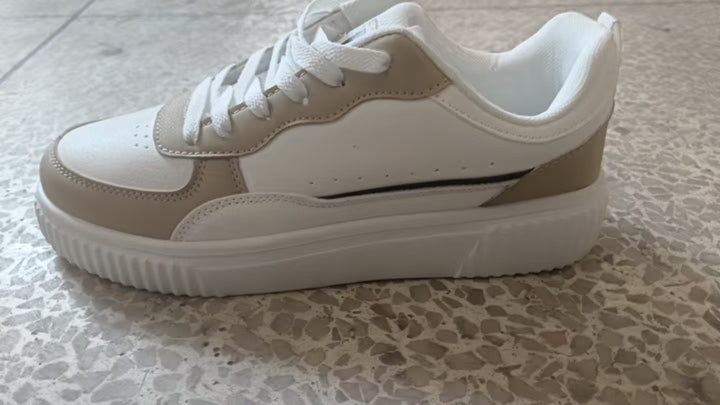 Damen nan Plateau-Sneaker mit besonders dicker Laufsohle und gepolstertem Komfortfußbett Drune