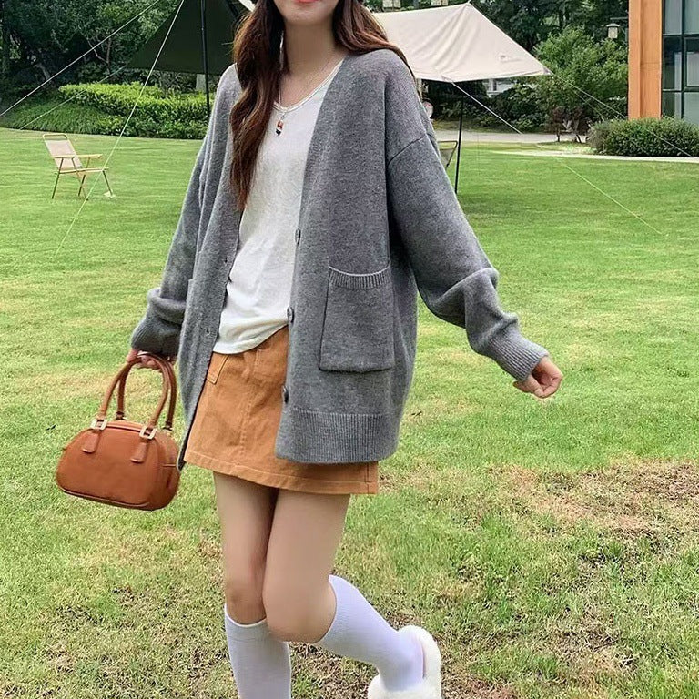 Damen Bequemer Oversized Cardigan Drune