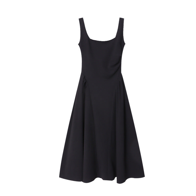 Damen Elegantes Maxikleid mit taillierten Falten und dekorativem Ausschnitt Drune