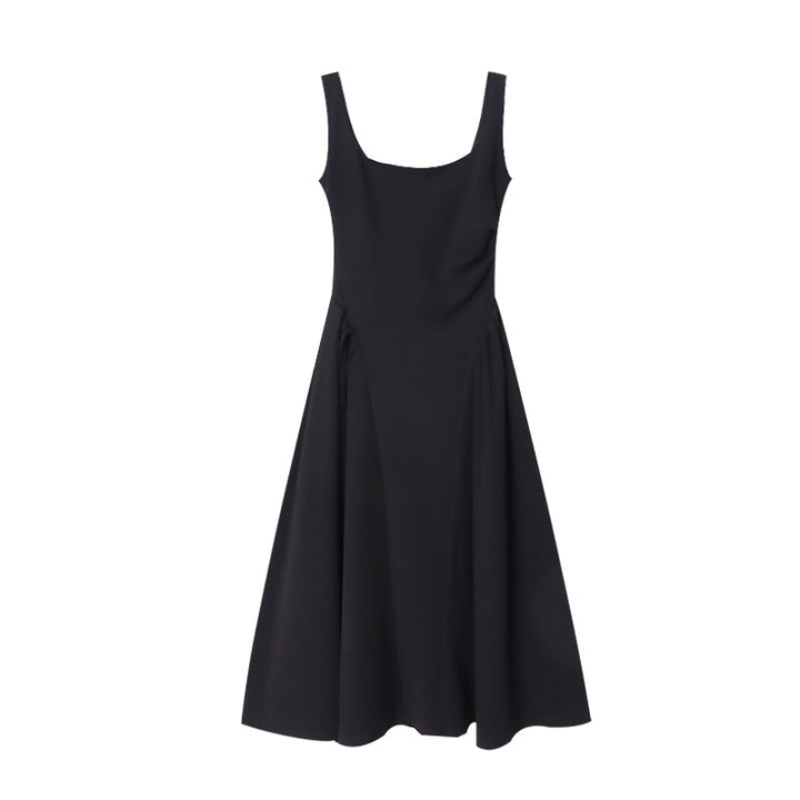 Damen Elegantes Maxikleid mit taillierten Falten und dekorativem Ausschnitt Drune