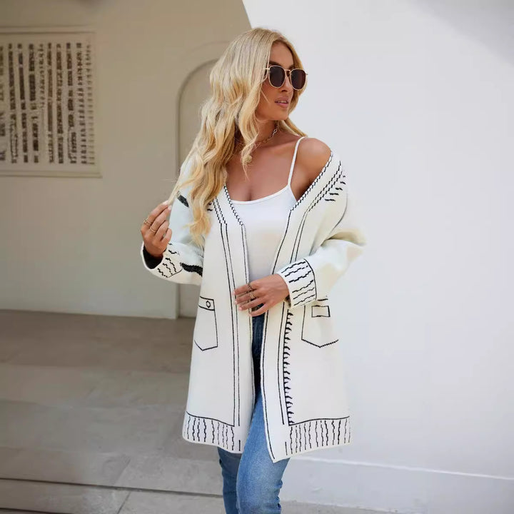 Damen Strickjacke mit markantem Design und lässigem Schnitt Drune