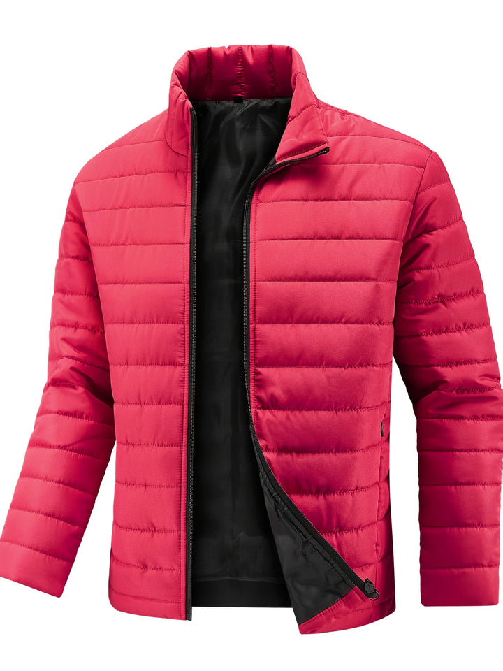 Herren Slim Fit Ultraleichte Thermosteppjacke mit hohem Stehkragen Drune