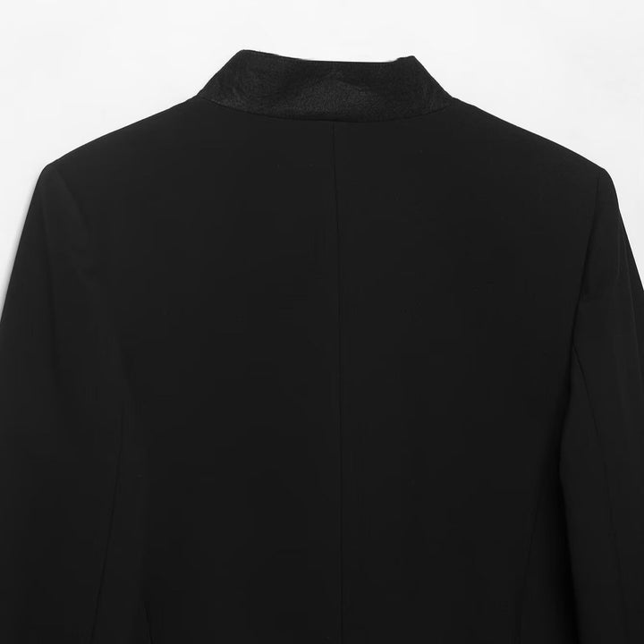 Damen Kurzblazer im Cropped‑Schnitt mit Stehkragen Drune