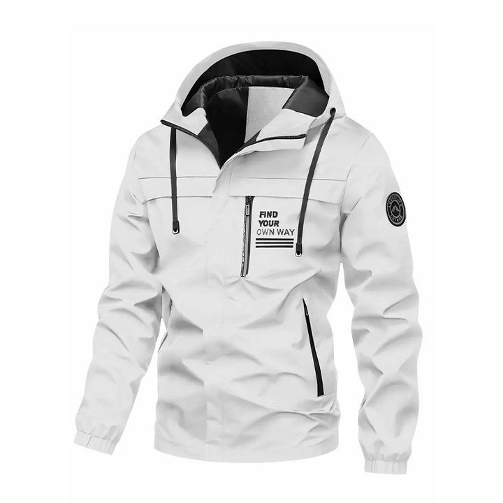 Herren Windbreaker Jacke mit hochschließendem Kragen und praktischen Taschen Drune