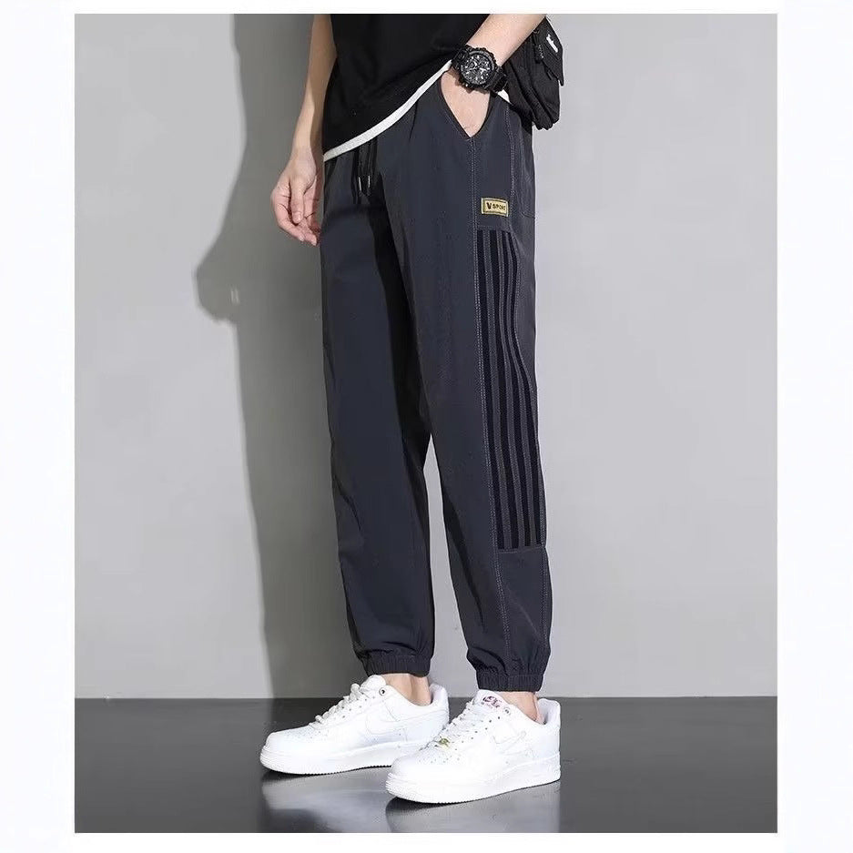 Damen Sportliche Trainingshose mit seitlichen Streifen Drune