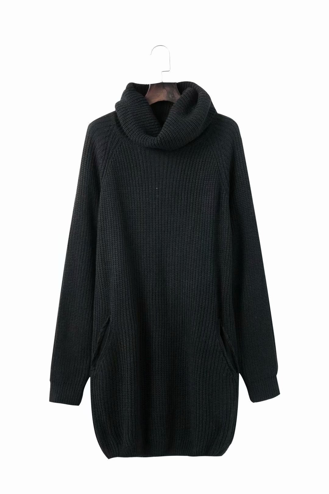 Damen Strickkleid mit weitem Kragen Drune
