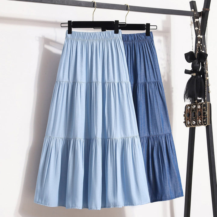 Damen Midi-Rock im lässigen Vintage-Stil Drune