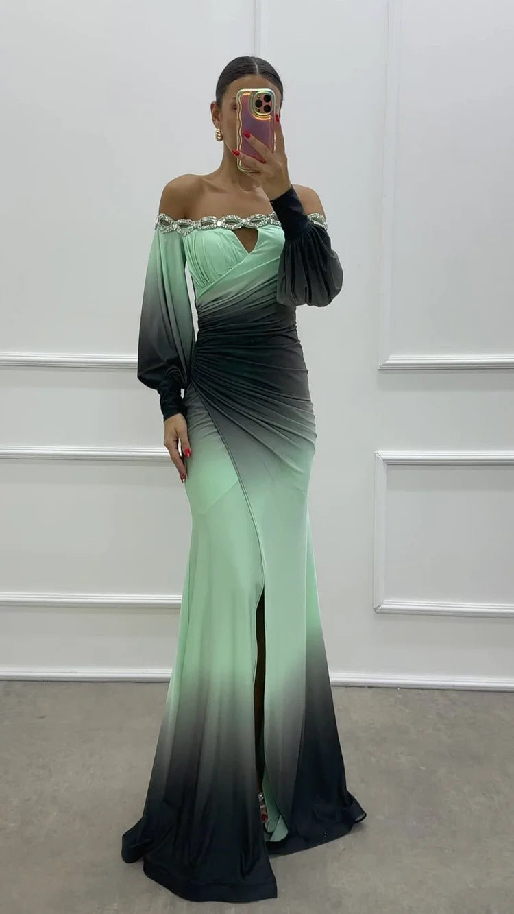 Drune | Partykleid mit Camisole und positioniertem Schlitz in großer A-Linie