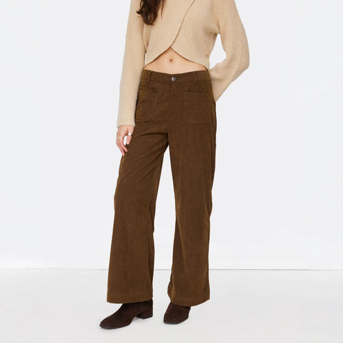 Damen Weit geschnittene Cordhose Drune