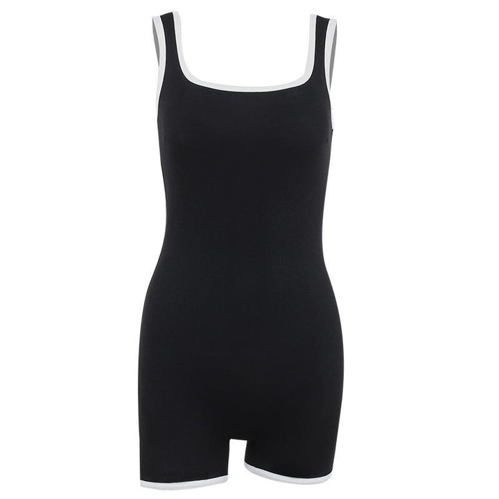Damen sportliches Jumpsuit mit praktischen Trägern und elastischen Akzenten Drune