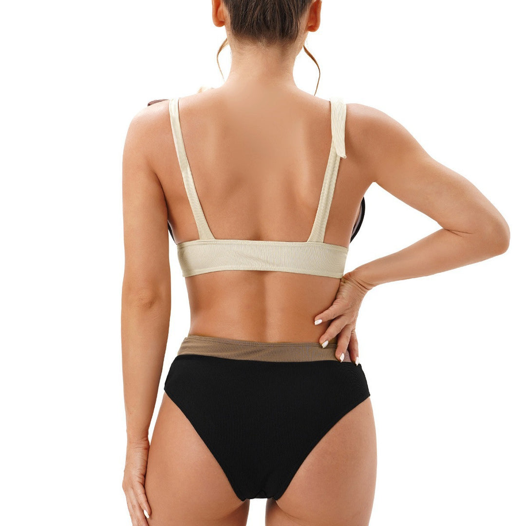 Damen Bikiniset mit elegantem V-Ausschnitt und verstellbaren Trägern Drune