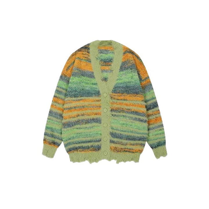 Damen Strickjacke mit farbenfrohem Muster und weichem Material Drune