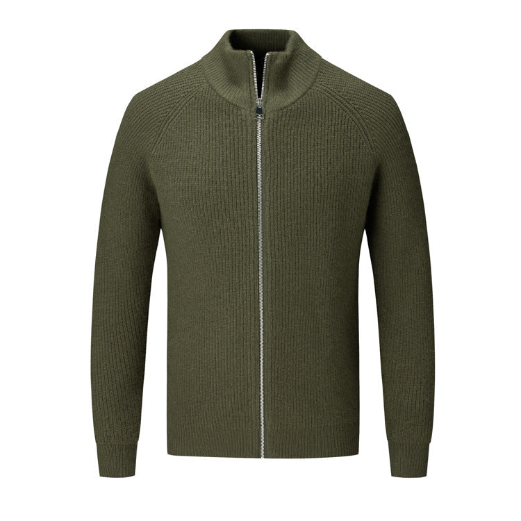 Herren Strickjacke mit hohem Kragen Drune
