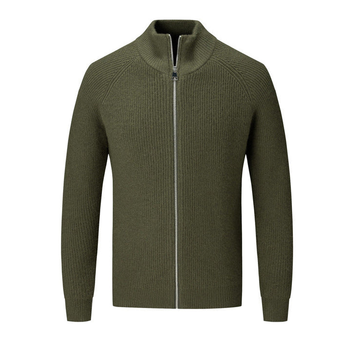 Herren Strickjacke mit hohem Kragen Drune