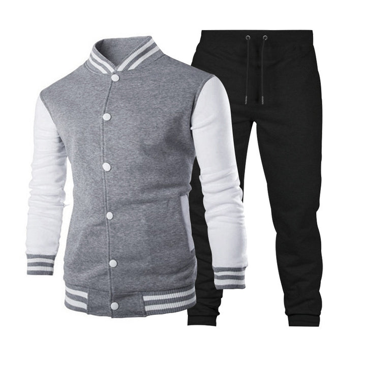 Herren sportliche Collegejacke mit praktischen Taschen und atmungsaktiver Baumwolle Drune
