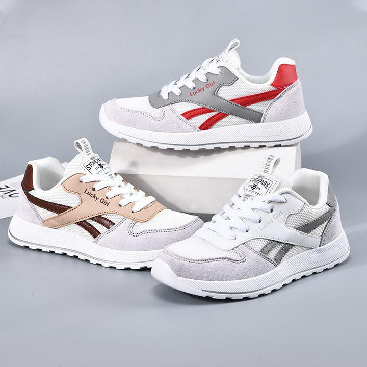 Damen Retro-Sneaker mit Mesh- und Veloursleder-Details Drune