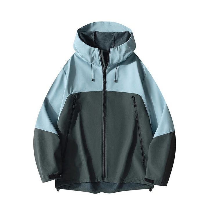 Herren Hybrid-Softshelljacke mit Kapuze, atmungsaktivem Fleece-Innenfutter & verdeckten Reißverschlusstaschen Drune